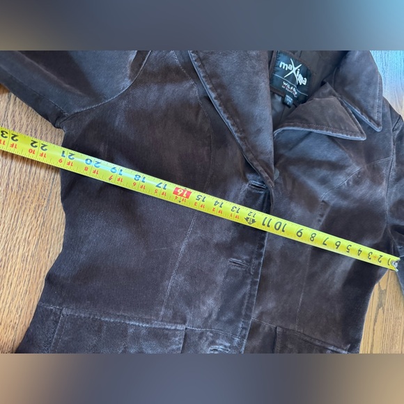 Vintage suede leather long coat trench - Picture 7 of 8